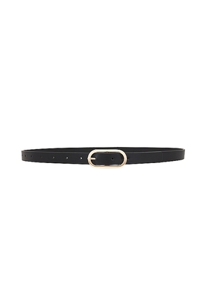 SHASHI Brigitte Leather Belt in Black.