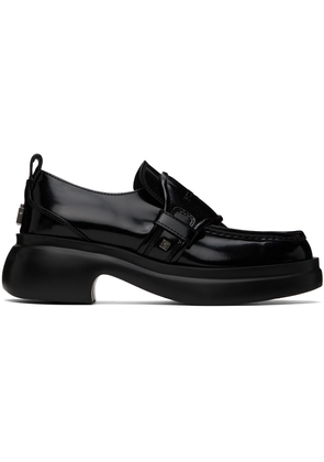 WOOYOUNGMI Black Vamp Strap Loafers