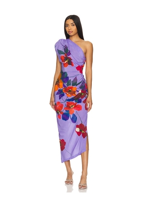 Smythe Single Shoulder Dress in Lavender. Size 4, 6, 8.
