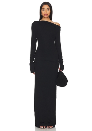 SNDYS Reyna Maxi Dress in Black. Size L, S, XS, XXL, XXS.