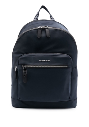 Michael Kors logo-embossed zipped backpack - Blue