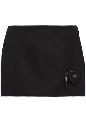 Prada Re-Nylon pouch-embellished miniskirt - Black