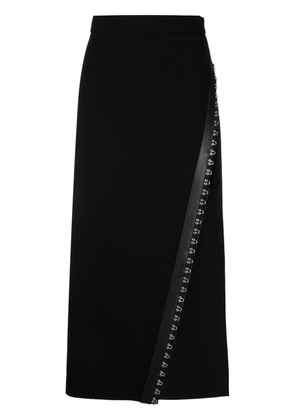 Roberto Cavalli side-slit fitted midi skirt - Black