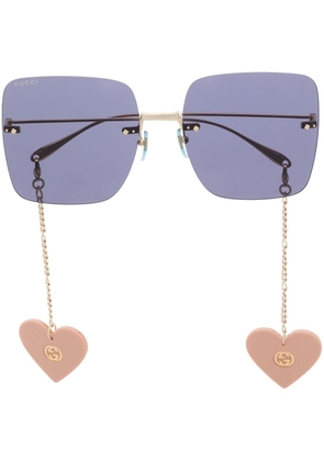 Gucci Eyewear rimless oversized-frame sunglasses - Gold