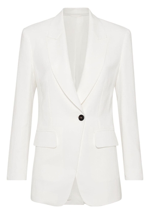 Brunello Cucinelli peak-lapels single-breasted blazer - White