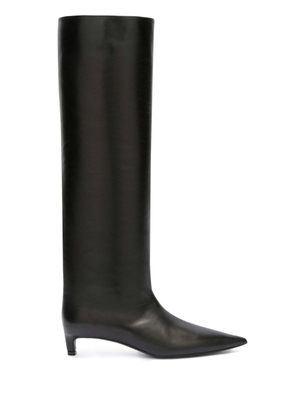 Jil Sander 30mm knee-high leather boots - Black