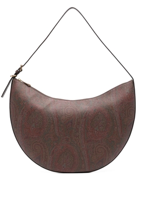 ETRO large Essential leather shoulder bag - Brown