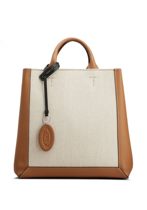 Tod's panelled leather tote bag - Brown