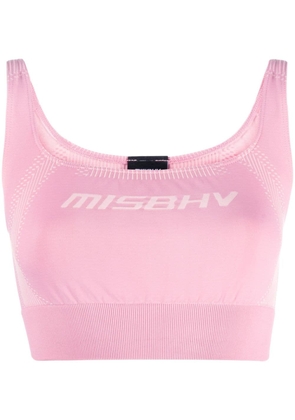 MISBHV logo-print sports bra - Pink