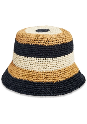 La DoubleJ striped bucket hat - Black
