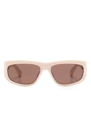 Jacquemus rectangle-frame sunglasses - Pink