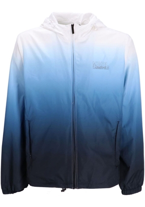 Karl Lagerfeld ombré-effect hooded jacket - Blue