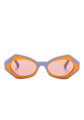 Marni Eyewear Unlahand geometric-frame sunglasses - Purple