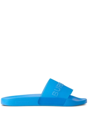 Burberry logo-detail open-toe slides - Blue
