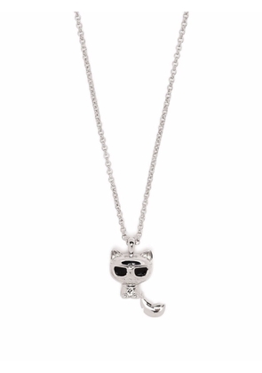 Karl Lagerfeld Ikonik Choupette pendant necklace - Silver