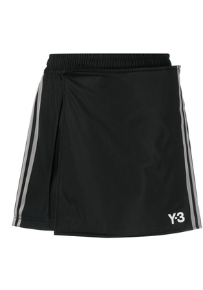 Y-3 logo-print cotton skorts - Black