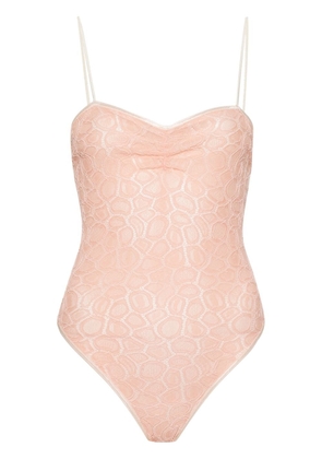 Forte Forte sweetheart-neck lace bodysuit - Pink