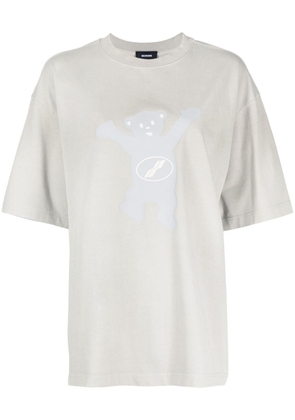 We11done logo print cotton T-shirt - Grey