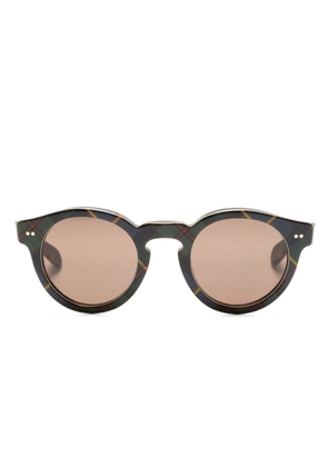 Polo Ralph Lauren round-frame mix-print sunglasses - Green