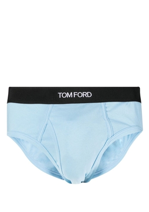 TOM FORD logo-waist boxer briefs - Blue