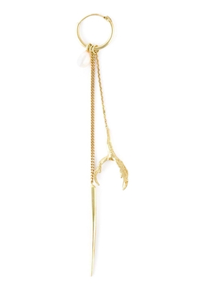 Wouters & Hendrix Gold 18kt yellow gold 'Spike, Claw and Pearl' earring - Metallic