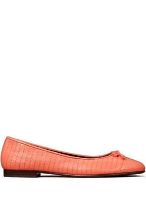 Tory Burch quilted ballerina shoes - Orange