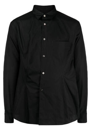 Comme des Garçons Homme Plus spread-collar cotton shirt - Black