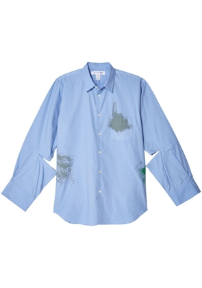 Comme Des Garçons Shirt deconstructed cotton shirt - Blue