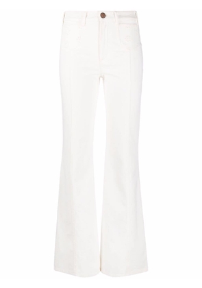 See by Chloé high-waisted flared denim jeans - White