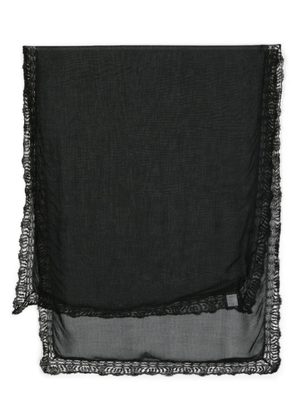 Faliero Sarti lace-trim scarf - Black