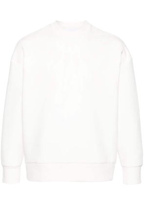 Neil Barrett Thunderbolt-print scuba-jersey sweatshirt - White
