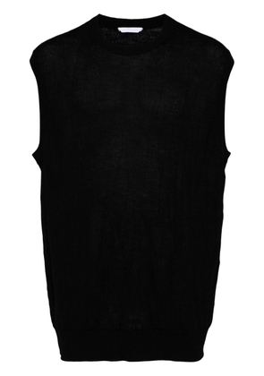 Helmut Lang intarsia-knit crew-neck vest - Black