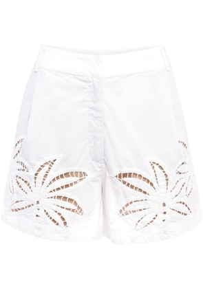 Hemant And Nandita Lani cotton mini shorts - White