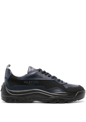 Valentino Garavani panelled lace-up sneakers - Blue