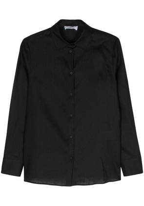 Lardini slub linen shirt - Black