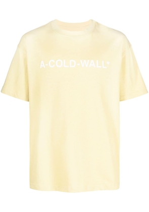 A-COLD-WALL* logo-print cotton T-shirt - Yellow