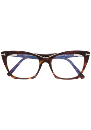 TOM FORD Eyewear cat-eye frame glasses - Brown