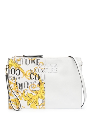 Versace Jeans Couture Logo Couture print clutch - White