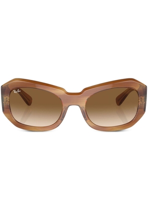 Ray-Ban Beate geometric-frame sunglasses - Brown