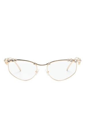 Swarovski crystal-embellished cat-eye glasses - Gold