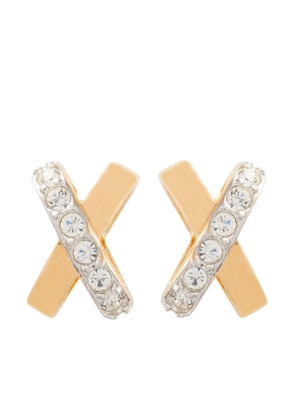 Nina Ricci 1980s crystal-embellished stud earrings - Gold