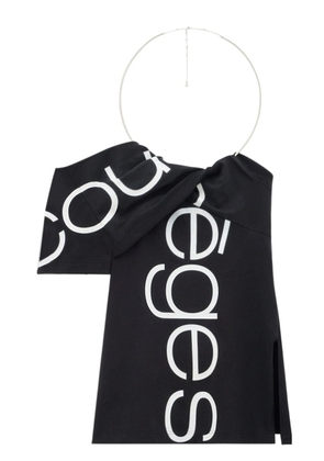 Courrèges logo-print organic-cotton top - Black