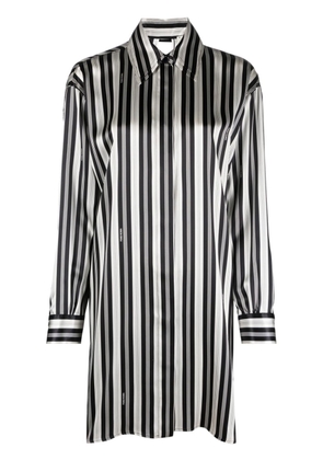 FENDI striped silk shirtdress - Black