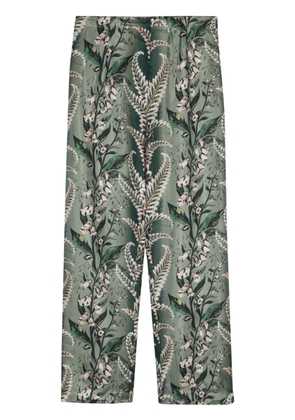 ETRO floral-print silk trousers - Green