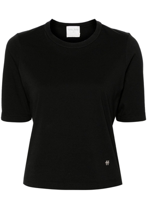 Forte Forte logo-embroidered organic cotton T-shirt - Black
