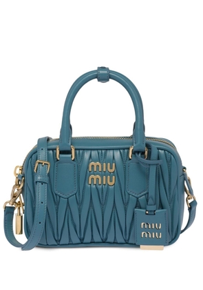Miu Miu Matelassé leather mini bag - Blue