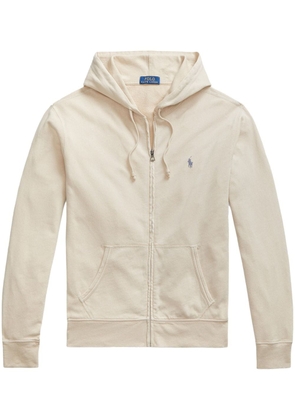 Polo Ralph Lauren Polo Pony zip-up cotton hoodie - Neutrals