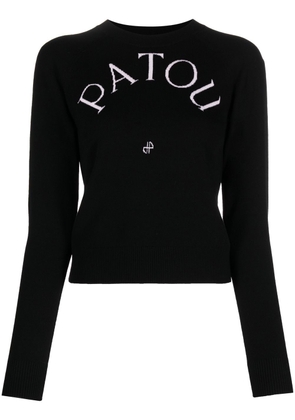 Patou logo-print wool-blend jumper - Black