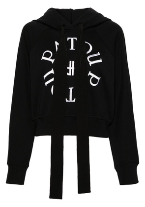 Patou Medallion organic-cotton hoodie - Black