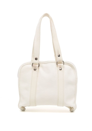 Guidi leather shoulder bag - White